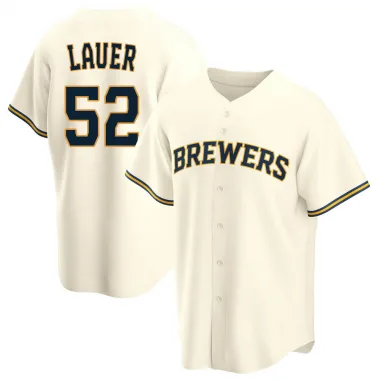 Eric Lauer Men's Nike White Milwaukee Brewers Alternate Replica Custom Jersey Size: Extra Large