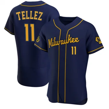 Men's Milwaukee Brewers #11 Rowdy Tellez Blue 2022 City Connect