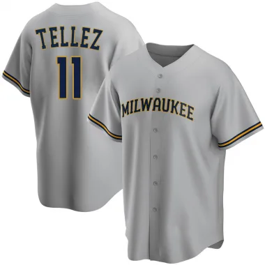 Eric Lauer Men's Nike White Milwaukee Brewers Alternate Replica Custom Jersey Size: Extra Large