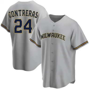 William Contreras #24 Milwaukee Brewers 2023 Season AOP Baseball Shirt  Fanmade